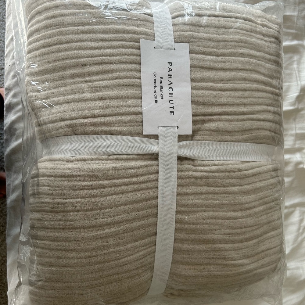 New!! Parachute Home King Linen Gauze Bed Blanket